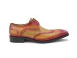Carrucci Shoes Two Tone Wingtip Blucher Oxford