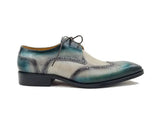 Carrucci Shoes Two Tone Wingtip Blucher Oxford