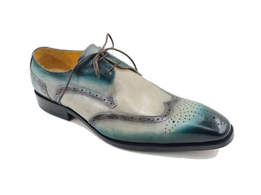 Carrucci Shoes Two Tone Wingtip Blucher Oxford