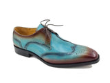 Carrucci Shoes Two Tone Wingtip Blucher Oxford