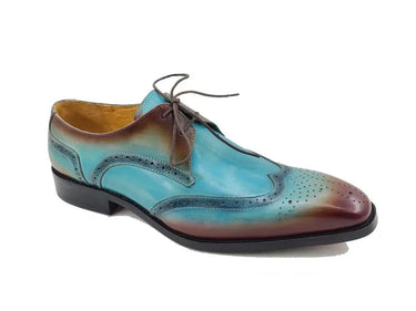 Carrucci Shoes Two Tone Wingtip Blucher Oxford