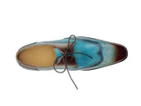 Carrucci Shoes Two Tone Wingtip Blucher Oxford