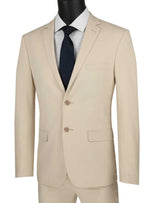 Vinci 2 Piece Ultra Slim Fit Suit in Beige - USDX-1