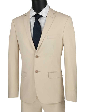 Vinci Beige Ultra Slim Fit 2 Piece Suit - USDX-1