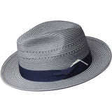 Bailey Eli Braided Fedora in Navy