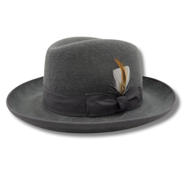 Ferrecci Godfather in Charcoal Australian Wool Felt Homburg