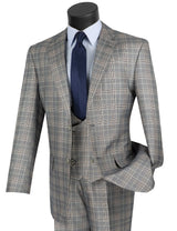 Vinci 3 Piece Regular Fit Suit in Gray - V2RW-7