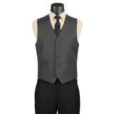 Vinci Regular Fit Vest in Charcoal - OV-900