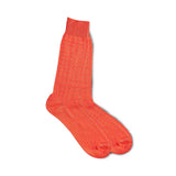 Vannucci Imperial Check Dress Socks Mid-Calf Length in Red