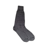 Vannucci Imperial Croco Dress Socks Mid-Calf Length in Charcoal
