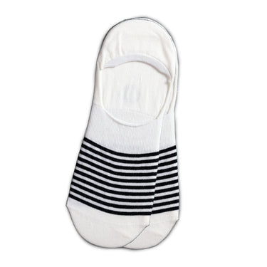 Vannucci No Show Socks Cotton in White / Black