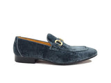 Carrucci Shoes Velvet Buckle Loafer Black Formal