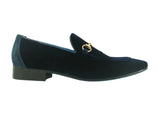Carrucci Shoes Velvet Buckle Loafer Black Formal