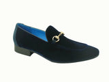 Carrucci Shoes Velvet Buckle Loafer Black Formal