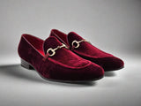 Carrucci Shoes Velvet Buckle Loafer Black Formal