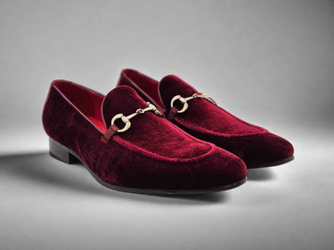 Carrucci Shoes Velvet Buckle Loafer Black Formal