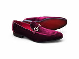 Carrucci Shoes Velvet Buckle Loafer Black Formal