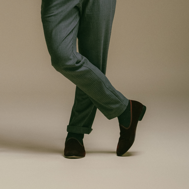 Men's Oxblood Velvet Slipper II
