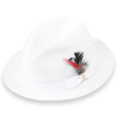 Ferrecci Tapa in White Crushable Straw Fedora