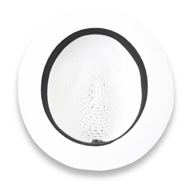 Ferrecci Castor in White Crushable Straw Fedora