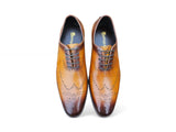 Carrucci Shoes Whole Cut Oxford Medallion Dress Shoe