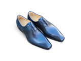 Carrucci Shoes Wholecut Oxford Dress Shoe in Navy