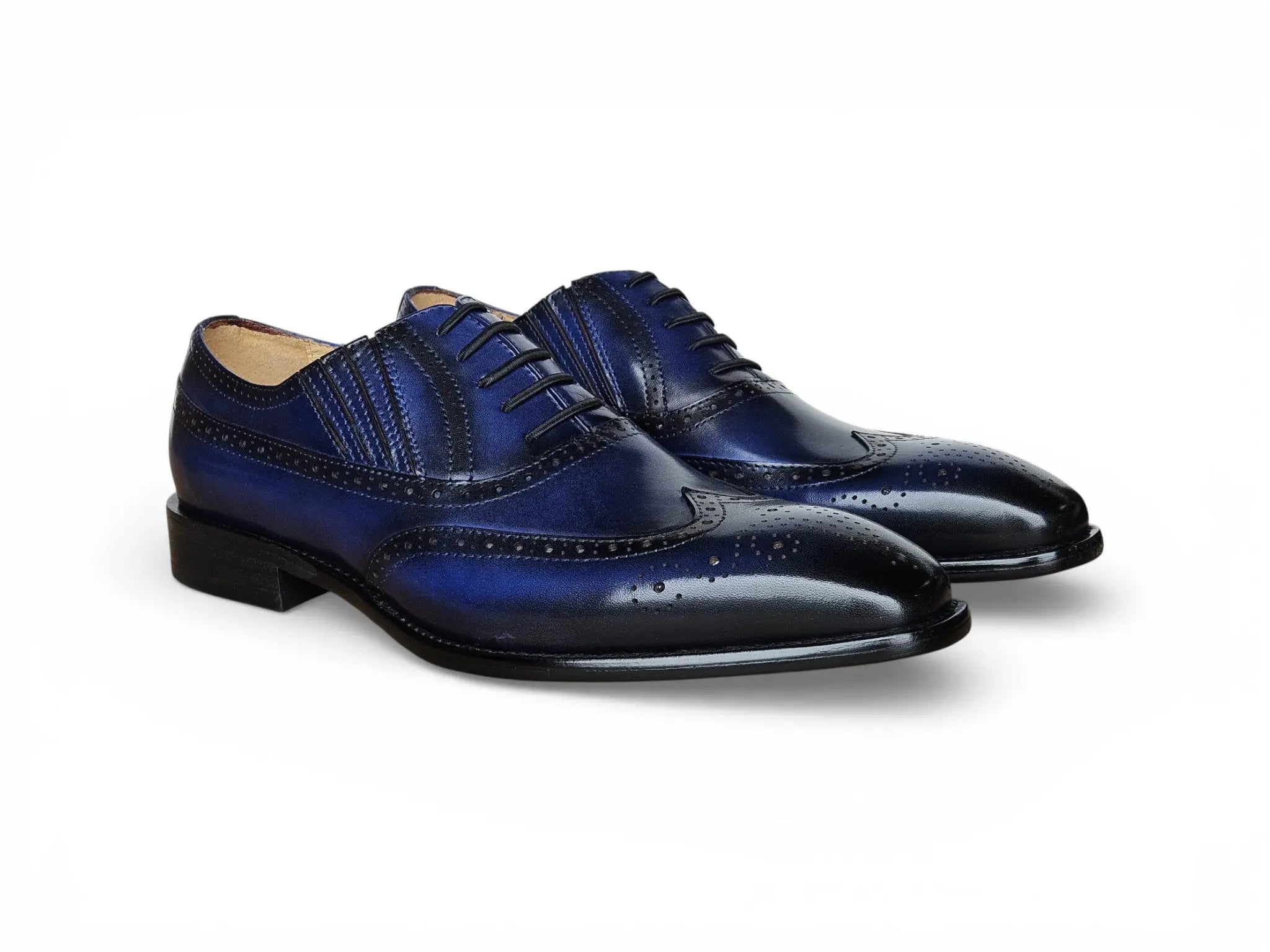 mens navy blue slip on dress shoes Frederico Leone Mens Blue Sparkle Glitter Loafer Shoes Size 8 Dressy Slip-on Evening Elegant Footwear Fashionable Shiny