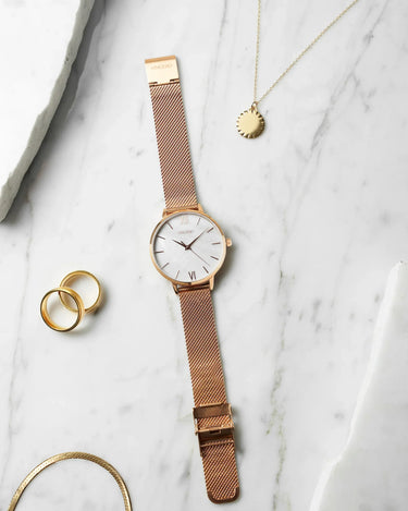 Eros Mesh Petite - Rose + White Pearl