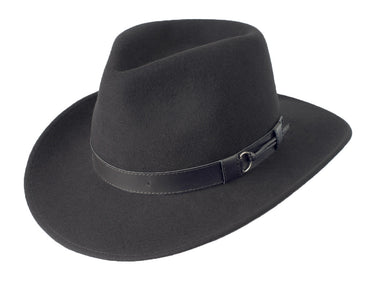 Merino Outback in Black Wool 100% Wool Felt