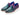 Paul Parkman Men's Smart Casual Woven Leather Loafers in Green & Purple