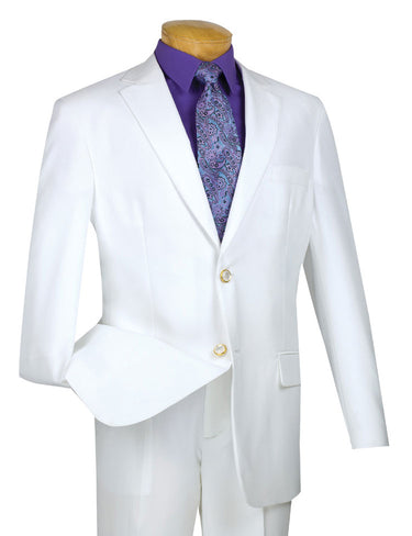 Vinci White Regular Fit 2 Piece Suit - 2PP