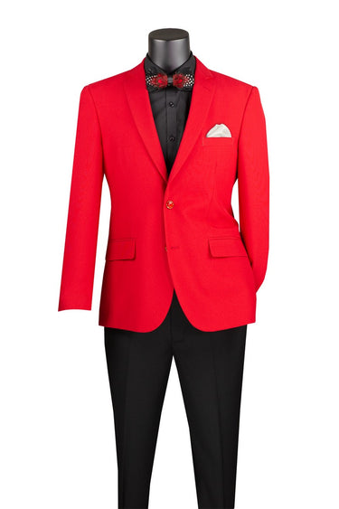 Vinci Red Slim Fit Blazer - Z-S2PP