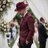 Ferrecci Crushable in Burgundy Australian Wool Fedora