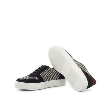 DapperFam Selvara in Houndstooth / Black / Burgundy Sartorial and Lux Suede