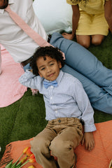 Azure Stripe - Boys Bow TIe — view 2