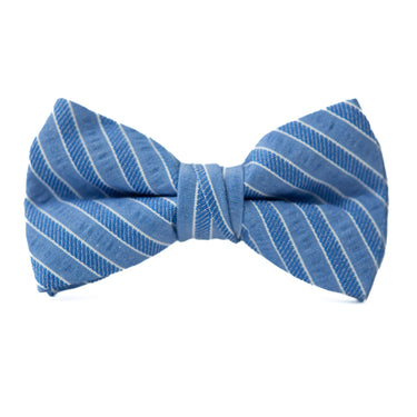 Azure Stripe - Boys Bow TIe