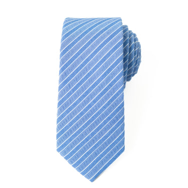 Azure Stripe Men's Tie