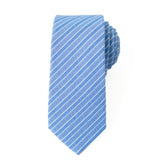 Azure Stripe Men's Tie