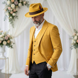 Ferrecci Crushable in Mustard Australian Wool Fedora