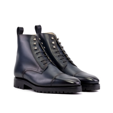 DapperFam Garrison in Navy Box Calf