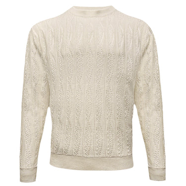 Crew Neck Knit Sweater in Ivory