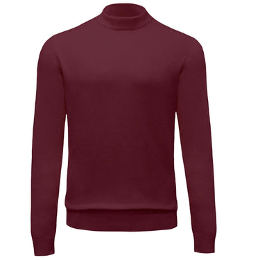 Mock Neck Sweater in Burgundy