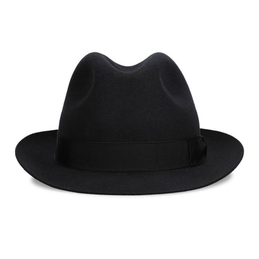 Borsalino Damiano Marengo in Black Felt Fedora Made in Italy