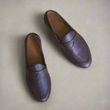 Men's Brown Pebbled Leather Centesimo