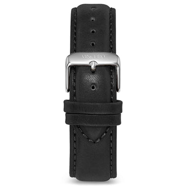 Classic Leather - Black 20mm in Silver