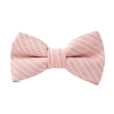 Coral Stripe - Boys Bow Tie