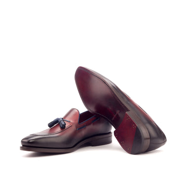 DapperFam Luciano in Navy / Red Painted Calf