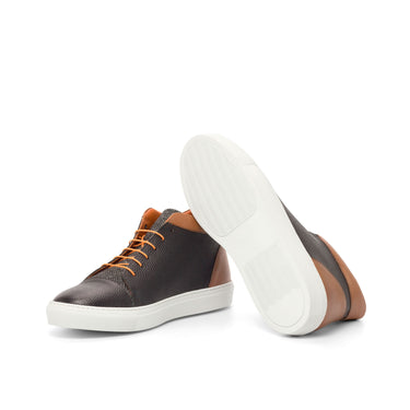 DapperFam Cassian in Nailhead / Black / Cognac Sartorial and Pebble Grain