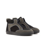 DapperFam Dante in Grey / Black High Top Multi