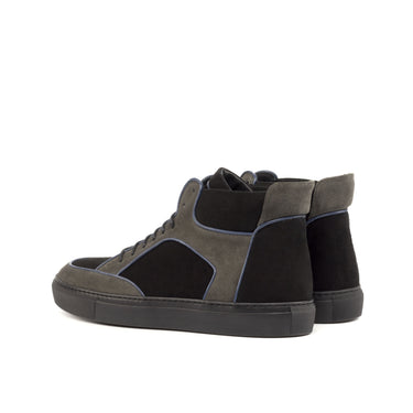 DapperFam Dante in Grey / Black Lux Suede and Kid Suede